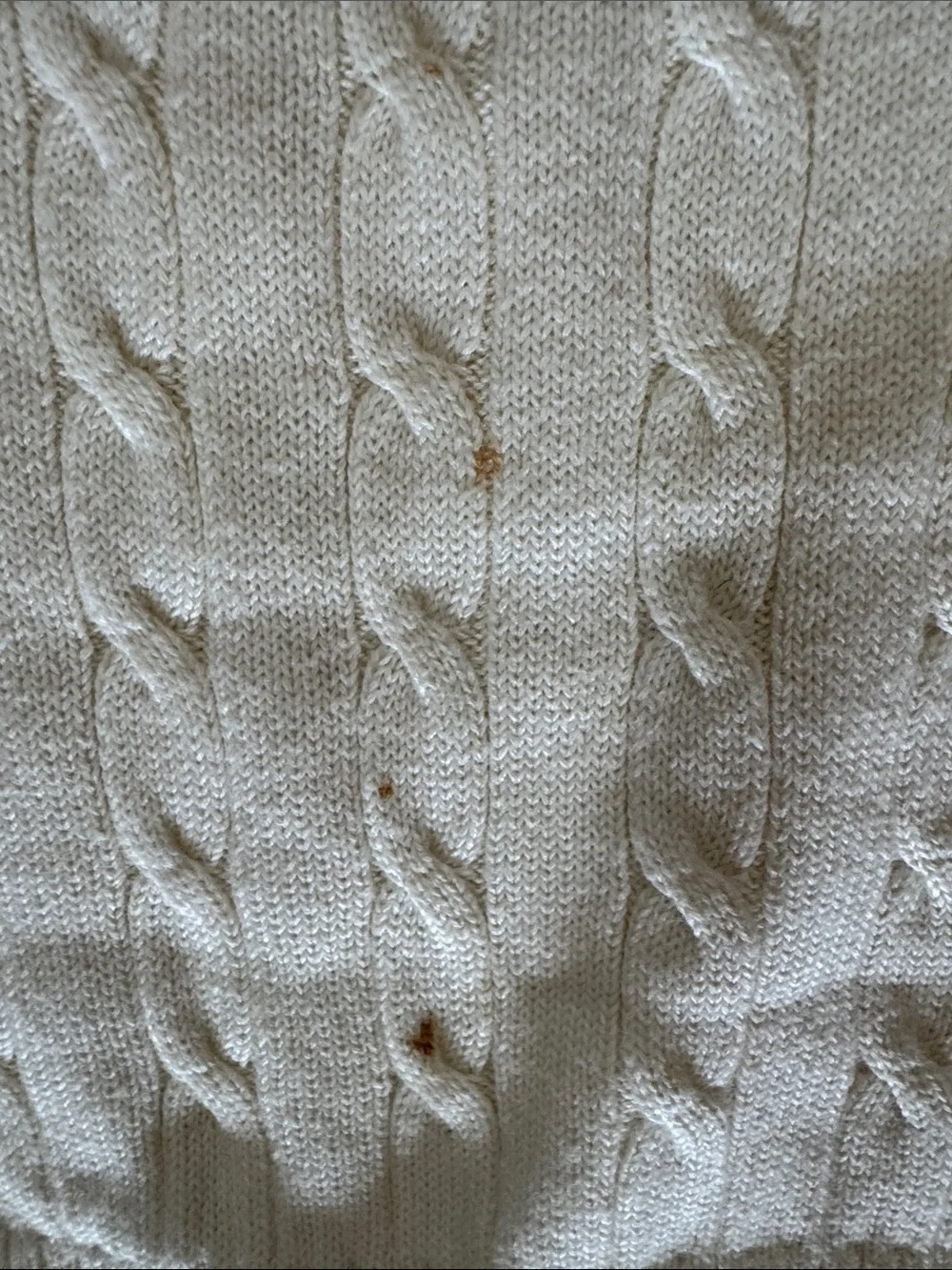 Tommy Hilfiger vintage cream Cable Knit V-Neck Sweater Vest size XL